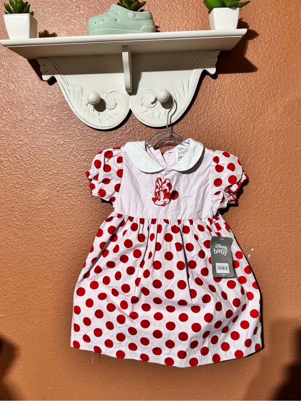 Disney Baby White and Red Polka Dot Minnie Dress